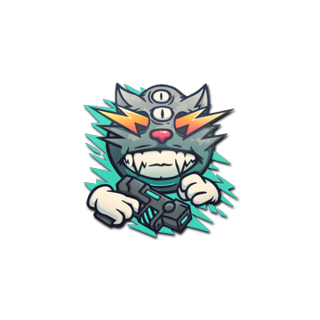 Sticker | Zap Cat image 360x360