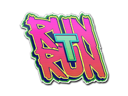 Autocolante | Run T, Run