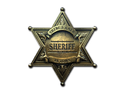Наклейка | Новый шериф (металлическая)