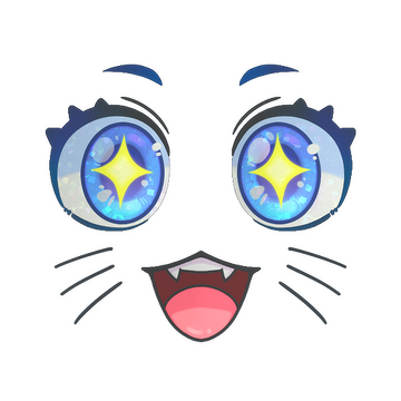 Sticker | Kawaii Eyes (Glitter) image 360x360