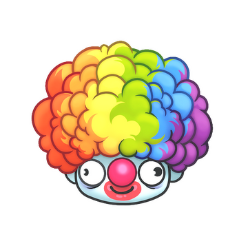 Sticker | Clown Wig image 360x360