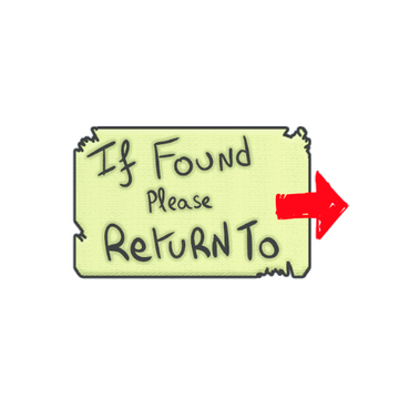 Sticker | Please Return To image 360x360