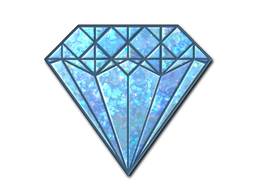 Klistermærke | Blue Gem (Glitter)