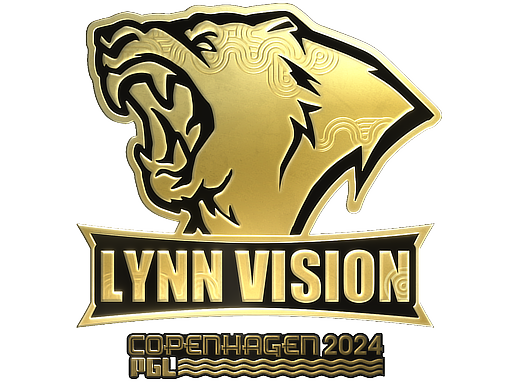 Наклейка | Lynn Vision (золотая) | Копенгаген-2024