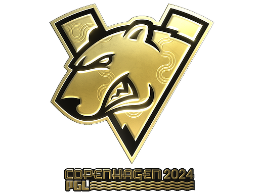 Aufkleber | Virtus.pro (Gold) | Kopenhagen 2024