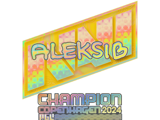 Стикер | Aleksib (холограмен) | Шампион | Copenhagen 2024