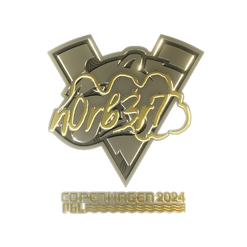 Sticker | n0rb3r7 (Gold) | Copenhagen 2024 image 360x360