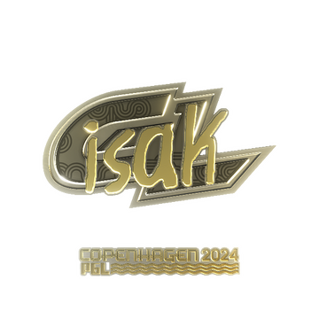 Sticker | isak (Gold) | Copenhagen 2024 image 360x360