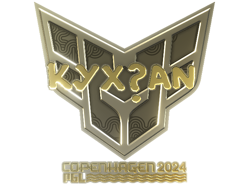 Samolepka | kyxsan (zlatá) | PGL Copenhagen 2024