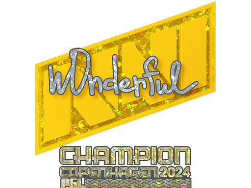 Adesivo | w0nderful (Purpurinado) | Campeões do Copenhague 2024