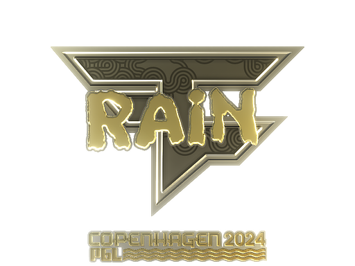 Samolepka | rain (zlatá) | PGL Copenhagen 2024