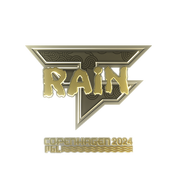 Sticker | rain (Gold) | Copenhagen 2024 image 360x360