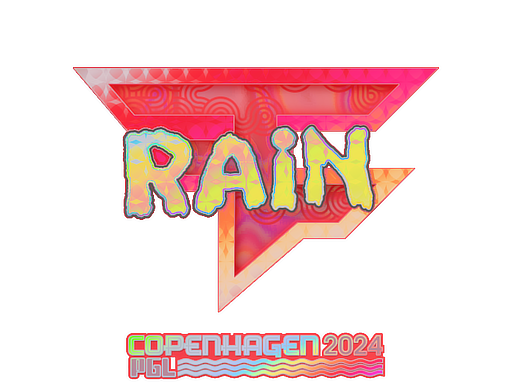 Samolepka | rain (holografická) | PGL Copenhagen 2024