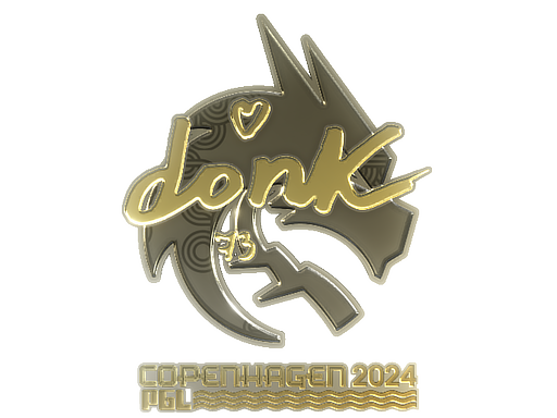 Стикер | donk (златен) | Copenhagen 2024