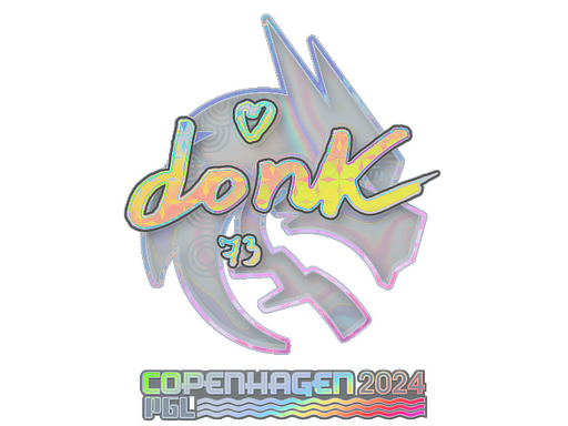 Стикер | donk (холограмен) | Copenhagen 2024