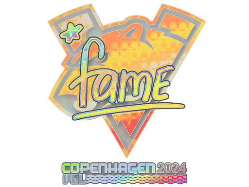 Samolepka | fame (holografická) | PGL Copenhagen 2024