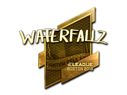 Abțibild | waterfaLLZ (Auriu) | Boston 2018