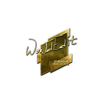 Sticker | WorldEdit (Gold) | Boston 2018 image 360x360