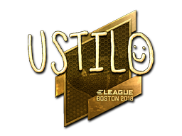 Наклейка | USTILO (золотая) | Бостон-2018