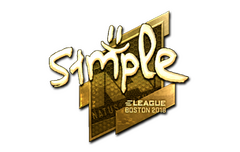 Sticker | s1mple (Gold) | Boston 2018