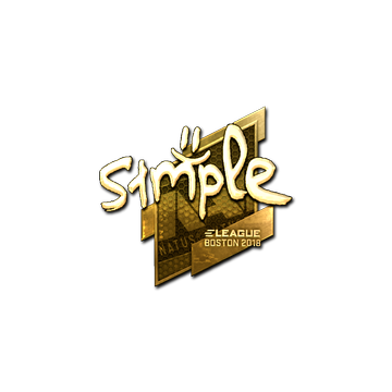 Sticker | s1mple (Gold) | Boston 2018 image 360x360
