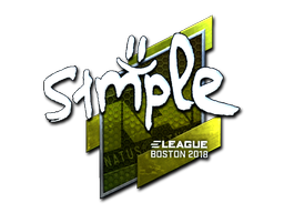 Стикер | s1mple (ламиниран) | Boston 2018