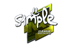 Sticker | s1mple (Foil) | Boston 2018