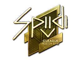 Sticker | Spiidi (Goud) | Boston 2018