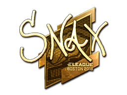 Pegatina | Snax (dorada) | Boston 2018