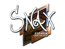 Наклейка | Snax (металлическая) | Бостон 2018