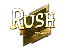 Стикер | RUSH (златен) | Boston 2018