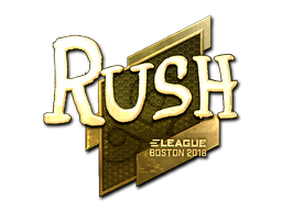 สติกเกอร์ | RUSH (ทอง) | Boston 2018