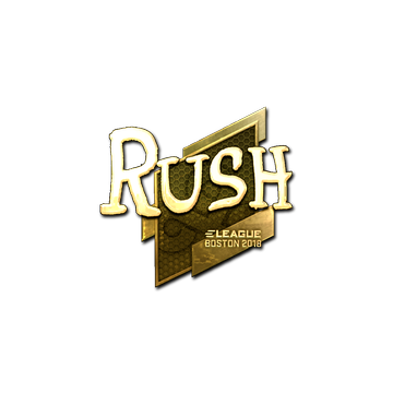 Sticker | RUSH (Gold) | Boston 2018 image 360x360