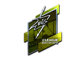 Наклейка | Zeus (металлическая) | Бостон 2018