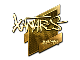 Наклейка | XANTARES (золотая) | Бостон-2018