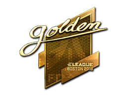 Klistremerke | Golden (gull) | Boston 2018