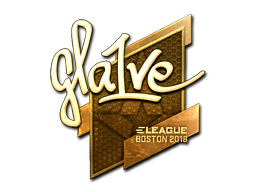 Sticker | gla1ve (Goud) | Boston 2018
