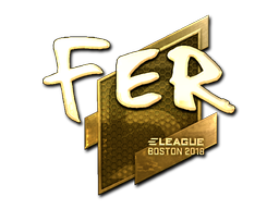 Sticker | fer (Goud) | Boston 2018