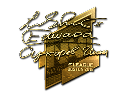 Samolepka | Edward (zlatá) | Boston 2018