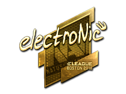Наліпка | electronic (золота) | Бостон 2018