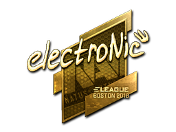 貼紙 | electronic（黃金）| Boston 2018