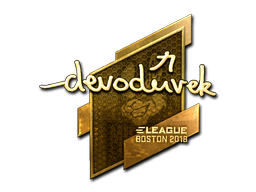 Adesivo | devoduvek (Dourado) | Boston 2018