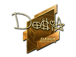 Sticker | Dosia (Goud) | Boston 2018