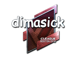 Наклейка | dimasick (металлическая) | Бостон 2018