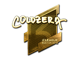 Наклейка | coldzera (золотая) | Бостон-2018