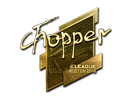 Sticker | chopper (Goud) | Boston 2018