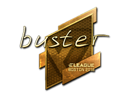 Aufkleber | buster (Gold) | Boston 2018