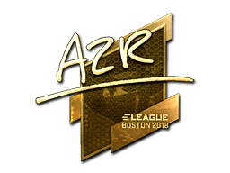 ステッカー | AZR (ゴールド) | Boston 2018