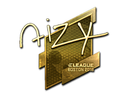 Klistermærke | aizy (Guld) | Boston 2018