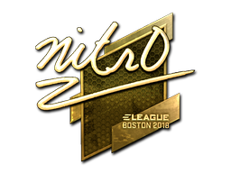 Adesivo | nitr0 (Dourado) | Boston 2018